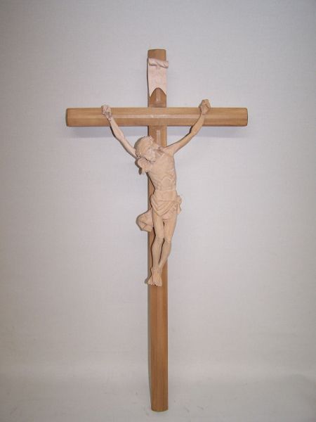 Christus am Kreuz Lindenholz natur
